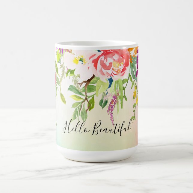 Rosenblume Gefärbte Krawatte Kaffeetasse (Mittel)