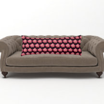 Rosenblüte auf schwarzem Blumenmuster