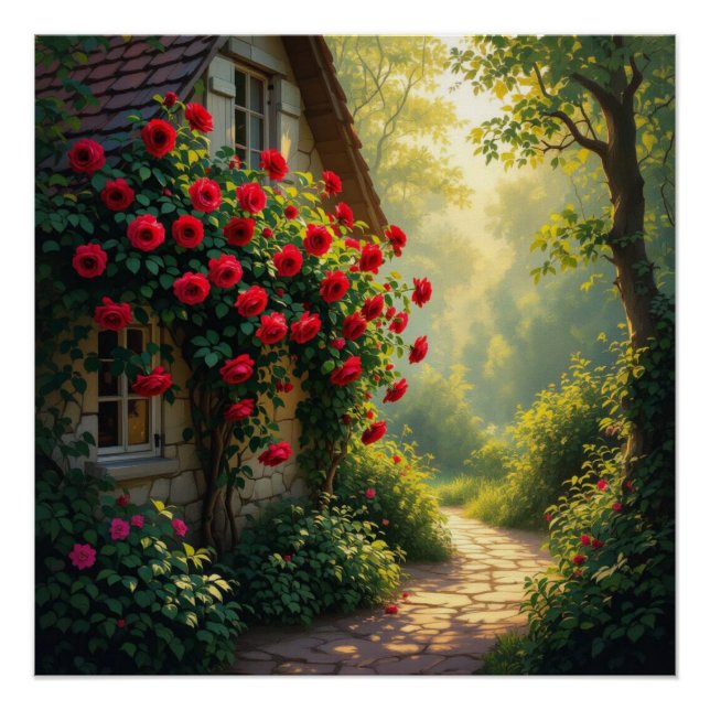 Rosenblüte Poster (Vorderseite)