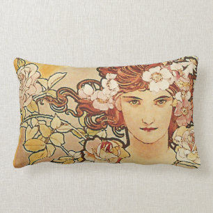 Rosenblüten Art Nouveau Alphonse Mucha Lendenkissen