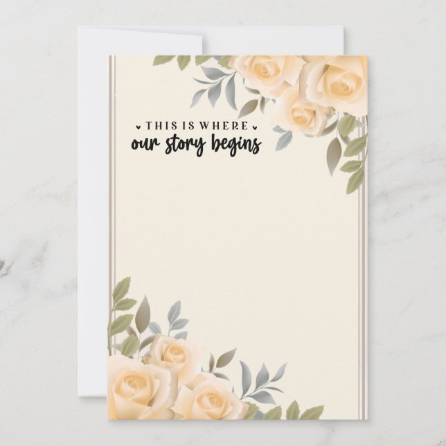 Rosenblüten Hier beginnt unsere Geschichte (Vorderseite)