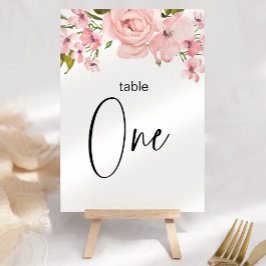 Rosenblütenblume Hochzeitsstimmung Tischnummer