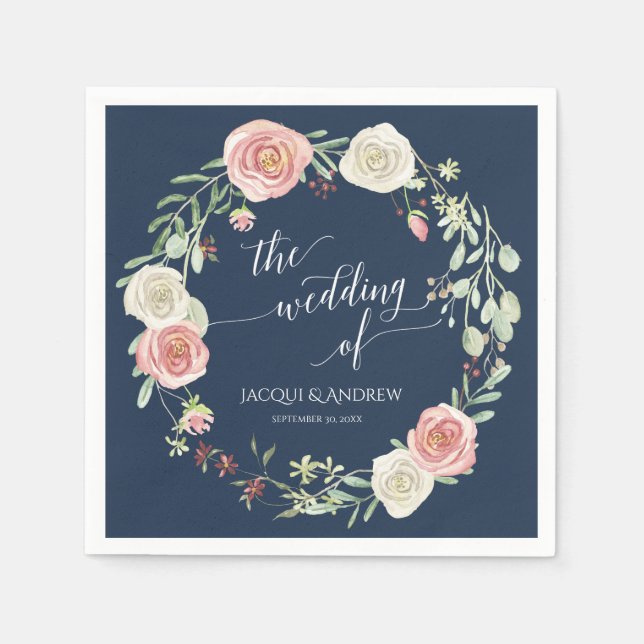 Rosenblütenblüte Serviette (Vorderseite)