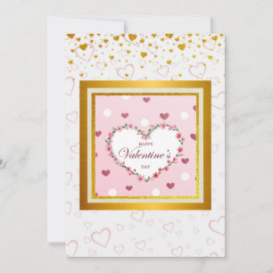 Rosenblütenherzen Valentinstag Geschenke Feiertagskarte