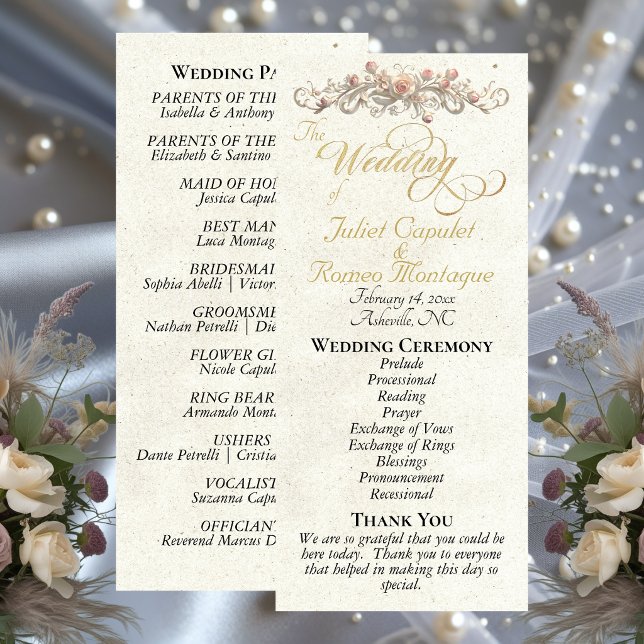 Rosenbogen - Creme Hochzeit Programm (Von Creator hochgeladen)