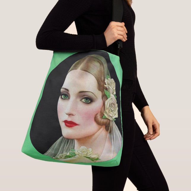 Rosenbrauenprint Tragetaschen Mit Langen Trägern (Von Nahem)