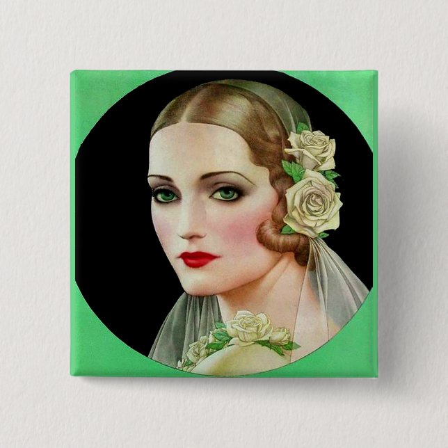 Rosenbraut Button (Vorderseite)