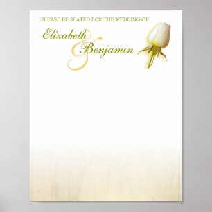 Rosenbügel für Hochzeitssitzplatine Poster