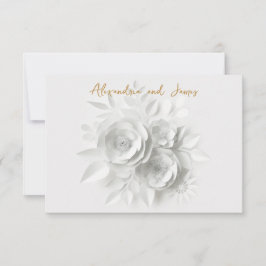 Rosenbukett Hochzeit RSVP Karte