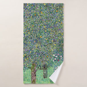 Rosenbüsche unter den Bäumen, Gustav Klimt Badehandtuch