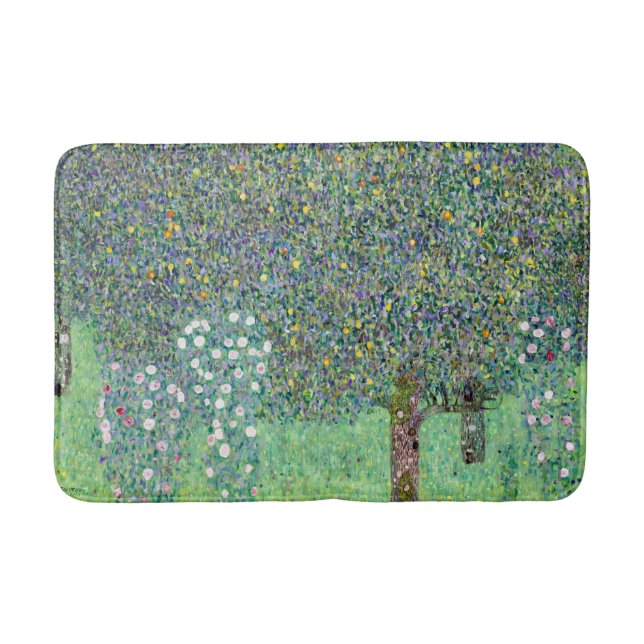 Rosenbüsche unter den Bäumen, Gustav Klimt Badematte (Vorderseite)