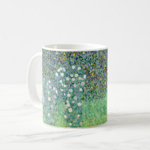 Rosenbüsche unter den Bäumen, Gustav Klimt Kaffeetasse