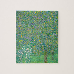 Rosenbüsche unter den Bäumen von Gustav Klimt Puzzle
