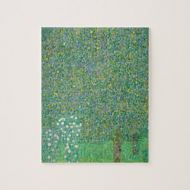 Rosenbüsche unter den Bäumen von Gustav Klimt Puzzle (Vertikal)