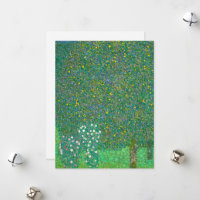Rosenbüsche unter den Bäumen von Nach Gustav Klimt