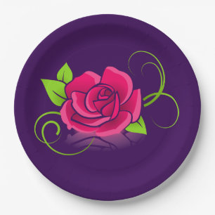 Rosendarstellung Pappteller