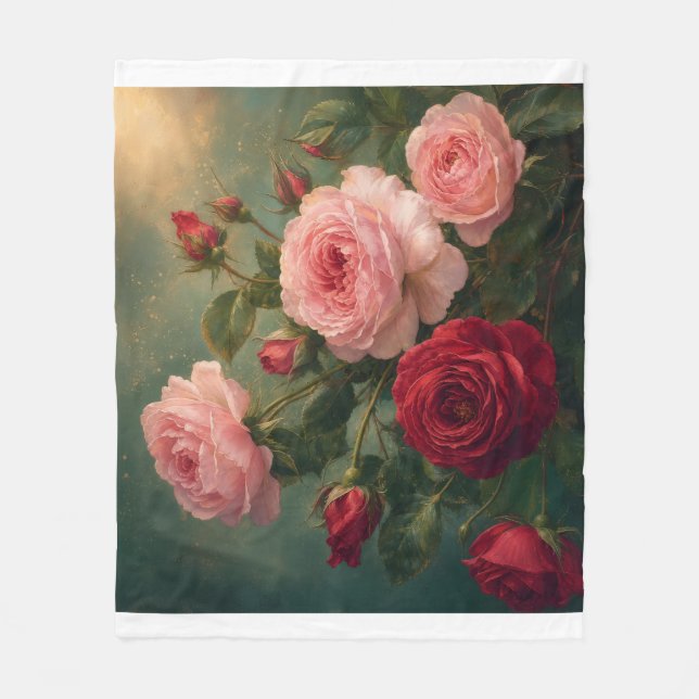 Rosendecke Fleecedecke (Vorderseite)