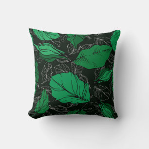 Rosenduft botanische Blumen. Wilde Frühlingsblatt  Kissen