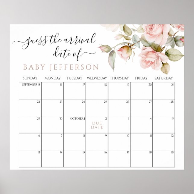 Rosendusche Ratschlag Fälligkeitsdatum Poster (Vorne)