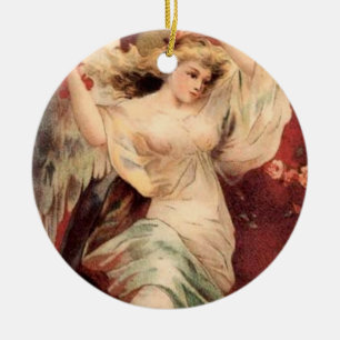 Rosenengel - Schmuck Keramikornament