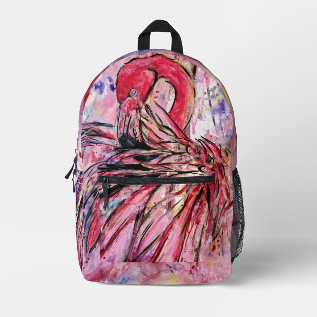 Rosenfedern Bedruckter Rucksack (Vorderseite)