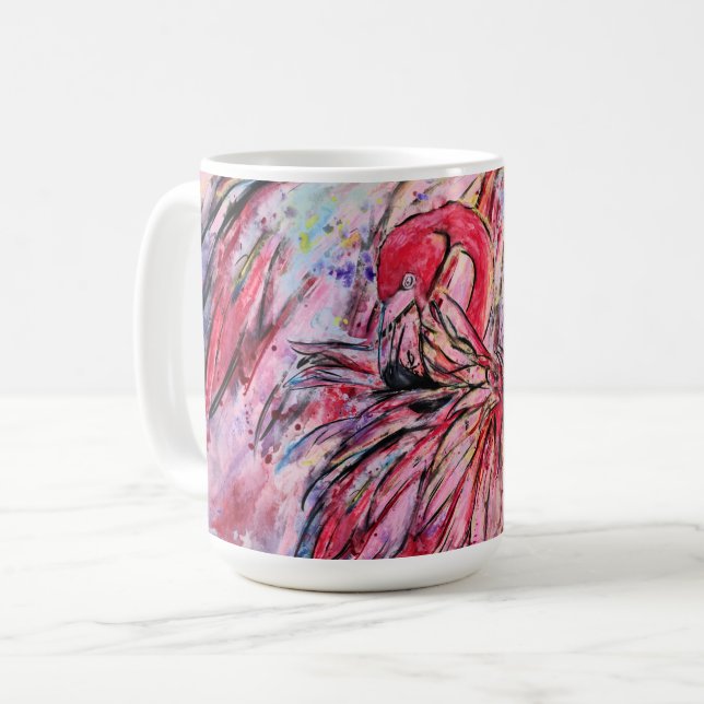 Rosenfedern Kaffeetasse (Vorderseite Links)