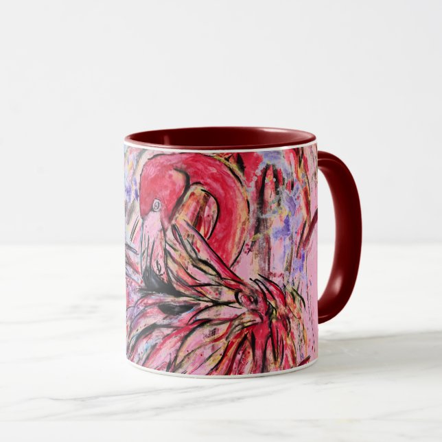 Rosenfedern Tasse (VorderseiteRechts)