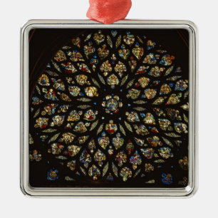 Rosenfenster über der Westtür, mit den Szenen Silbernes Ornament