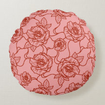 Rosenflüstern, Elegante Linienkunst Blumenmuster