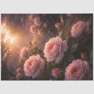 Rosengarten-Dekorationspapier mit rosa Rosen – Rom Seidenpapier