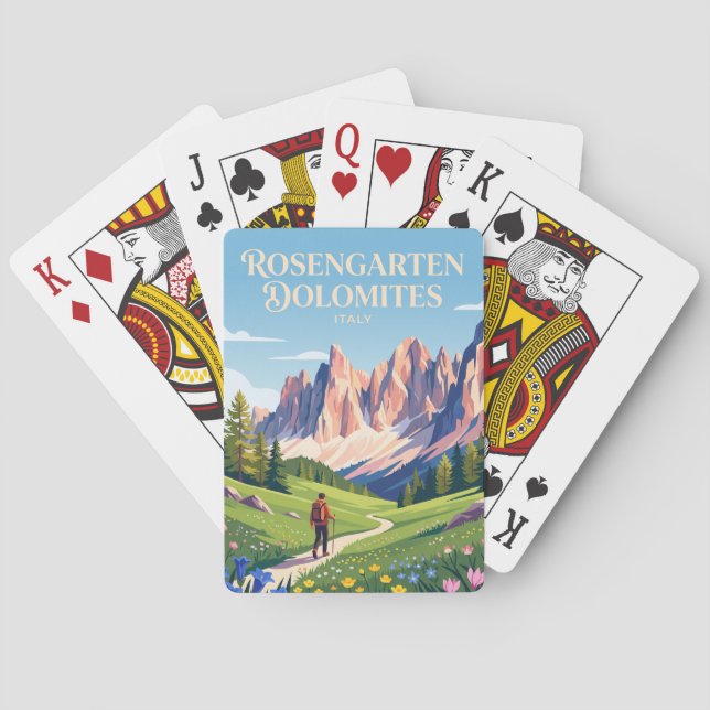 Rosengarten Dolomiten Italien Spielkarten (Rückseite)