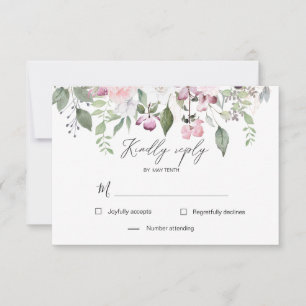 Rosengarten elegante Blumen-RSVP-Antwortkarte RSVP Karte