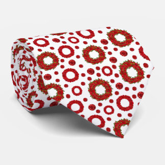Rosengirlande-Polka-Muster für rote Rosenliebhaber Krawatte