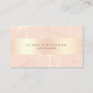 Rosengold u. erröten rosa geometrischer Artberate Visitenkarte