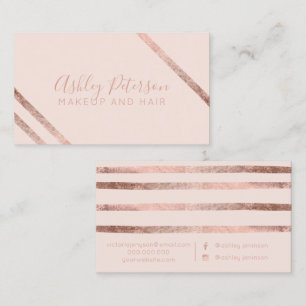 Rosengoldgeometrische Visitenkarte