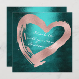 Rosengoldherz Aquamarin wird überragt sein Einladung