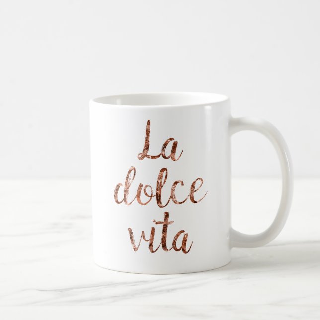 Rosengoldla Dolce Vita Tasse (Rechts)