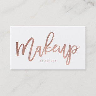 Rosengoldtypographie des Make-upkünstlers elegant Visitenkarte