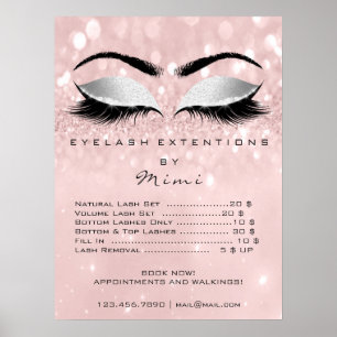 Rosengraue Haut Makeup Augen Lashes Preise Poster