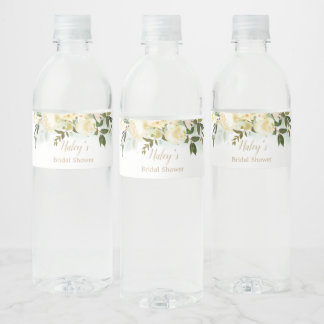 Rosengrün Brautparty Wasser Flasche Wasserflaschenetikett