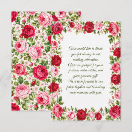 Rosenhochzeit Mitteilungskarte