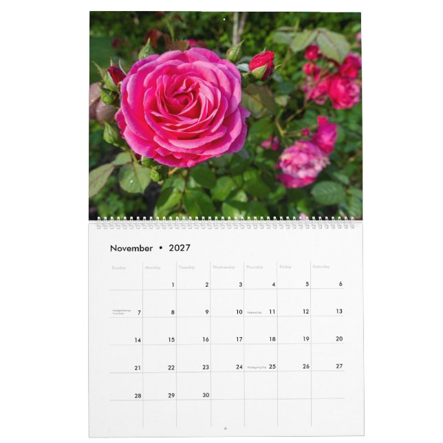 Rosenkalender Kalender (Nov 2027)
