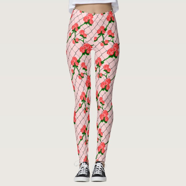 Rosenkletterketten-Link-Zaun Leggings (Vorderseite)