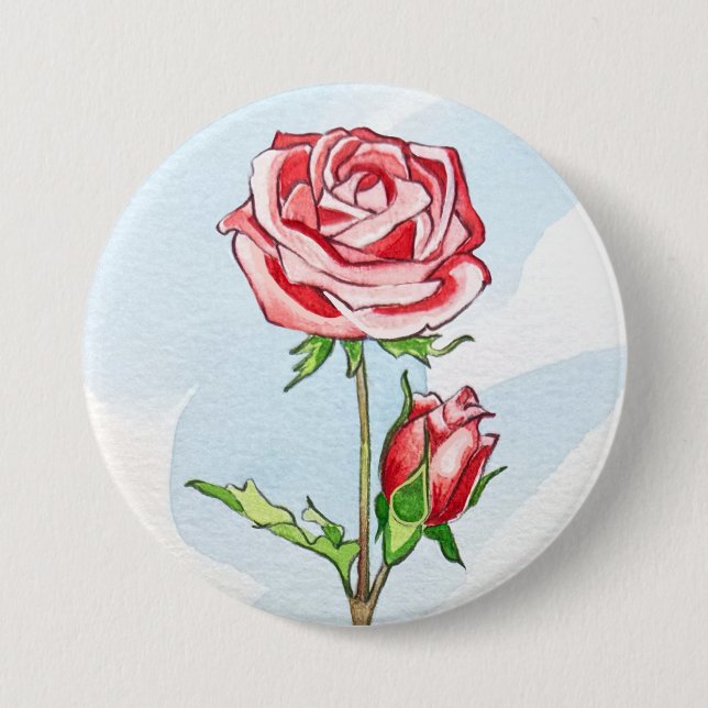 Rosenknopf Button (Vorderseite)