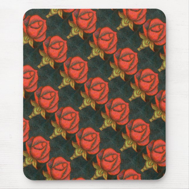 "Rosenknospe" Blumenmousepad Mousepad (Vorne)