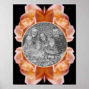 Rosenknospe-Blumenrahmen getönt - Erstelle dein ei Poster