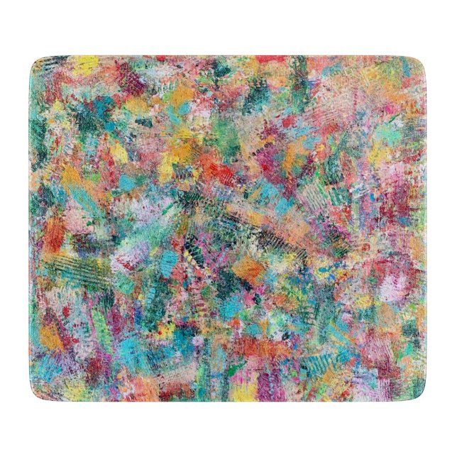 Rosenknospe Deko Glass Cutting Board Schneidebrett (Vorderseite)