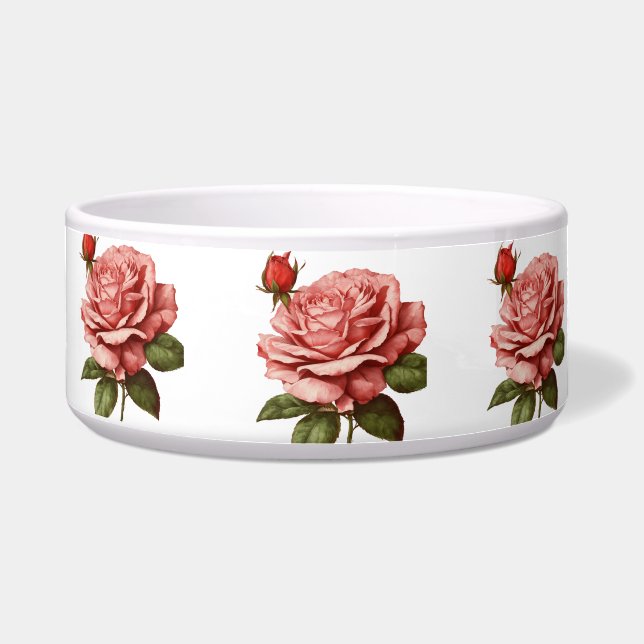 Rosenknospe Elegance Pet Bowl Napf (Vorderseite)