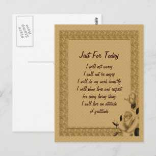 Rosenknospe für heute inspirierend postkarte