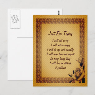 Rosenknospe für heute inspirierende Postkarte